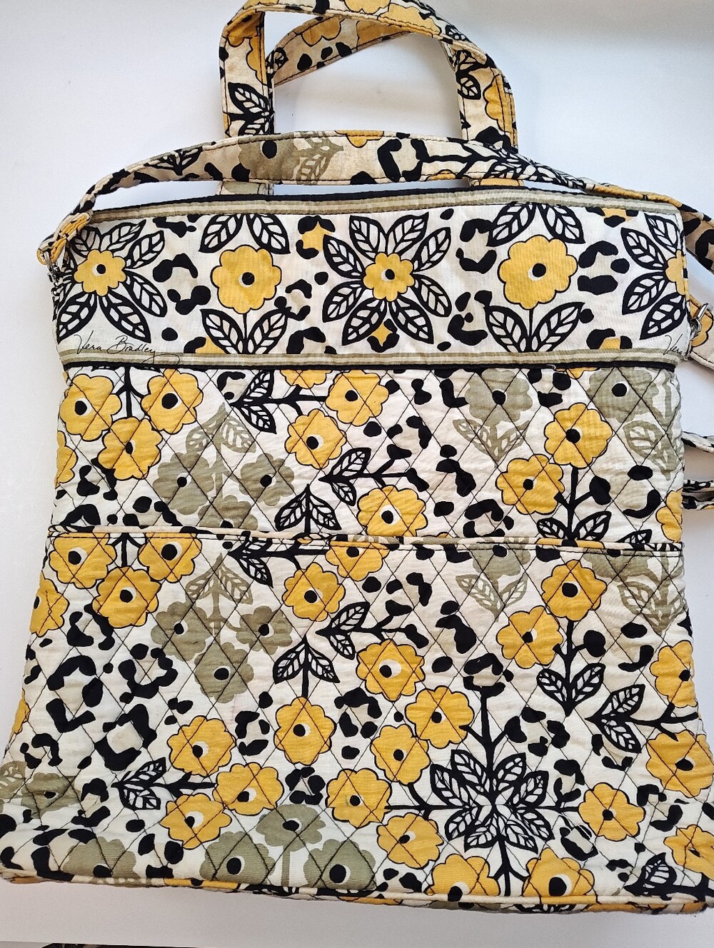 Vera Bradley Yellow Floral Quilted Tote